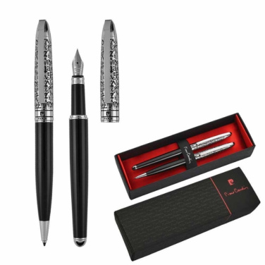 Logo trade promotional merchandise image of: Writing set ballpoint pen & fountain pen JACQUES Pierre Cardin