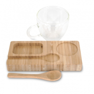 Logotrade corporate gift image of: Tray with cup and spoon FORMOSA 150 ml