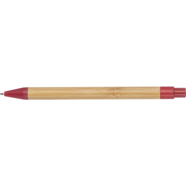 Logo trade promotional giveaways image of: Wheatstraw and bamboo ballpen HALLE