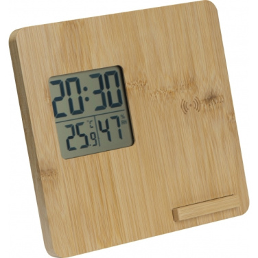 Logotrade promotional giveaways photo of: Bamboo weather station GRANADA