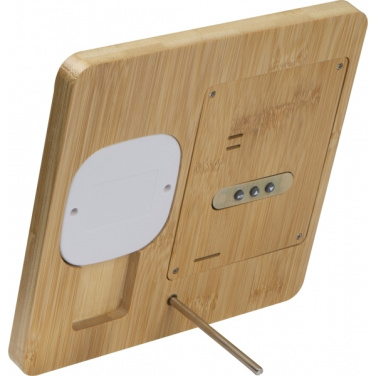 Logo trade promotional product photo of: Bamboo weather station GRANADA