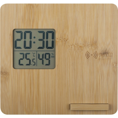 Logo trade promotional items picture of: Bamboo weather station GRANADA