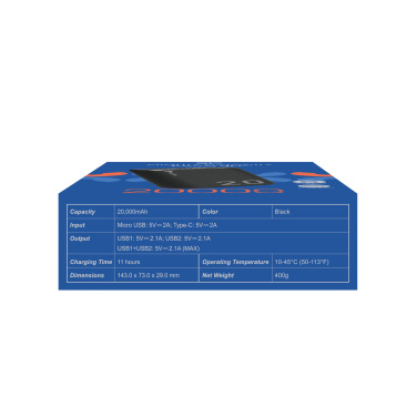 Logo trade promotional giveaways image of: Power bank Silicon Power GS15 20000 mAh