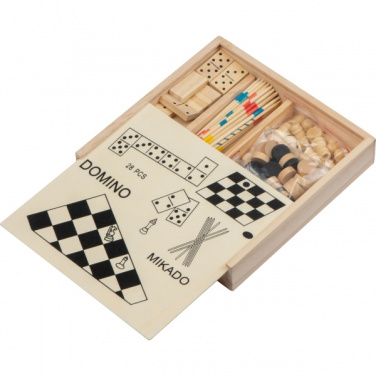 Logo trade corporate gifts image of: Wooden game collection RIGA