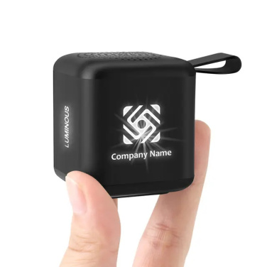 Logo trade corporate gifts picture of: Mini speaker with enlighted logo for engraving