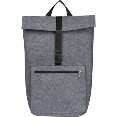 Logo trade advertising products image of: RPET Felt Backpack BIRMINGHAM