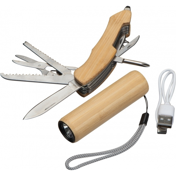 Logo trade promotional items image of: Set Torch and pocket knife OLDHAM