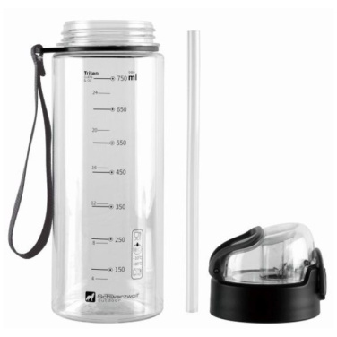 Logo trade corporate gifts image of: Drinking bottle SEYHAN 900 ml Schwarzwolf