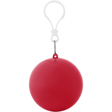 Logo trade promotional giveaway photo of: Xina rain poncho in storage ball with keychain