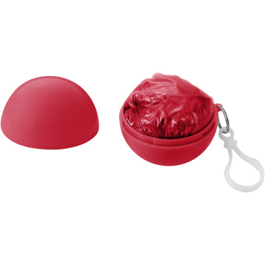 Logo trade corporate gifts image of: Xina rain poncho in storage ball with keychain