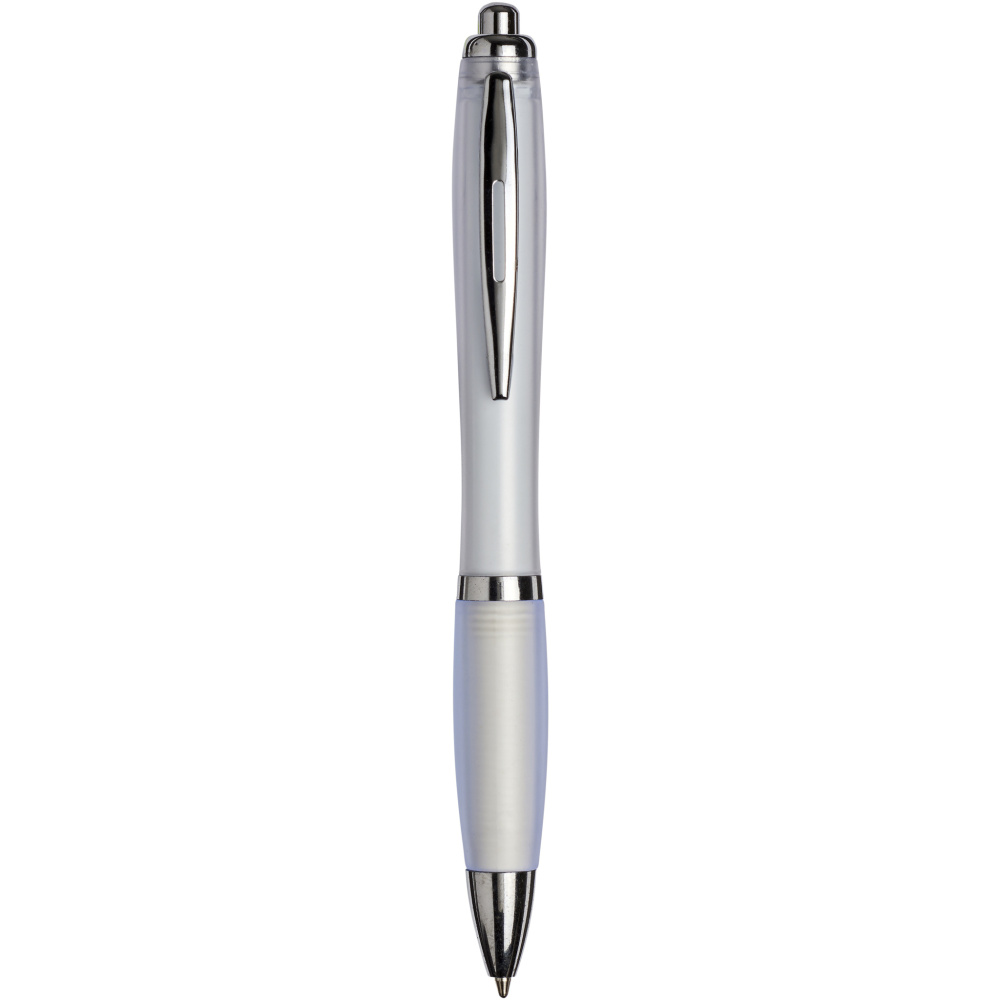 Logotrade promotional gift image of: Curvy ballpoint pen with frosted barrel and grip