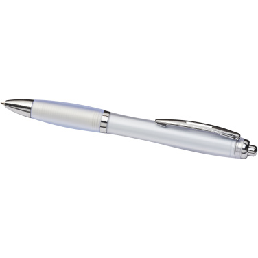 Logo trade promotional product photo of: Curvy ballpoint pen with frosted barrel and grip