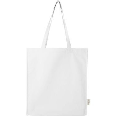 Logo trade corporate gifts picture of: Florida 270 g/m² GRS recycled gusset tote bag 14L