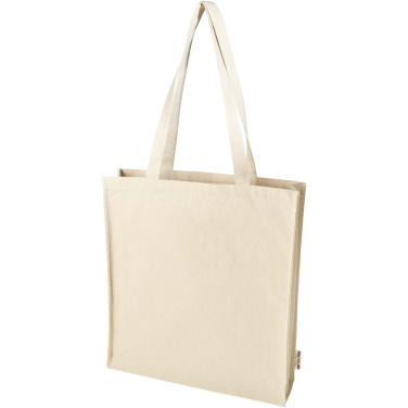 Logo trade promotional merchandise photo of: Florida 270 g/m² GRS recycled gusset tote bag 14L