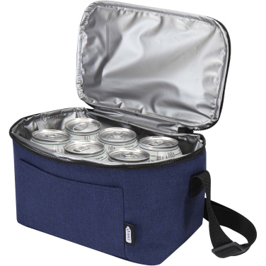 Logo trade business gifts image of: Tundra 6-can GRS RPET cooler bag 5L