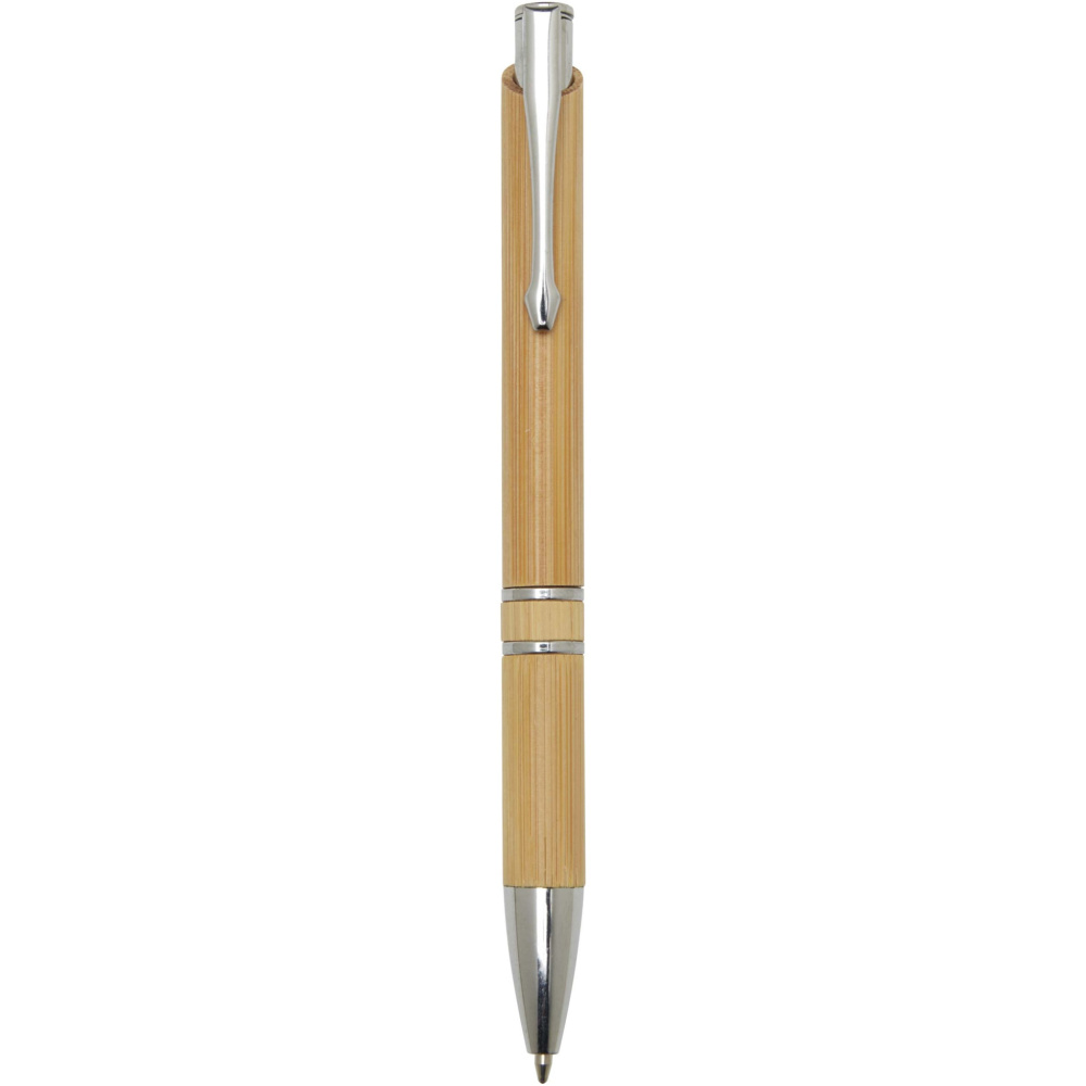 Logo trade promotional giveaway photo of: Wicker bamboo ballpoint pen