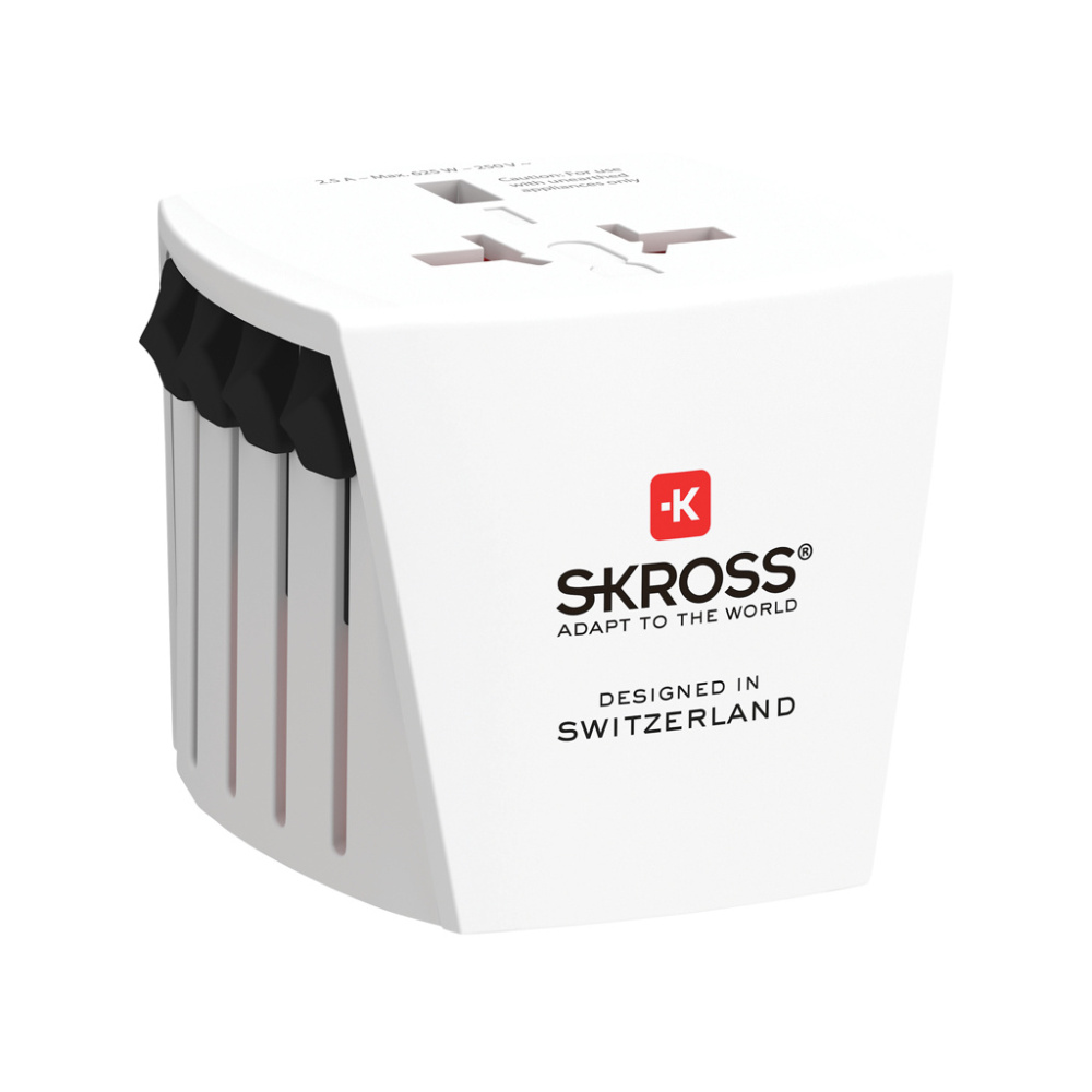 Logo trade corporate gifts image of: SKROSS World Travel Adapter MUV Micro