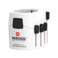 SKROSS Pro 3-Pole World Travel Adapter, white