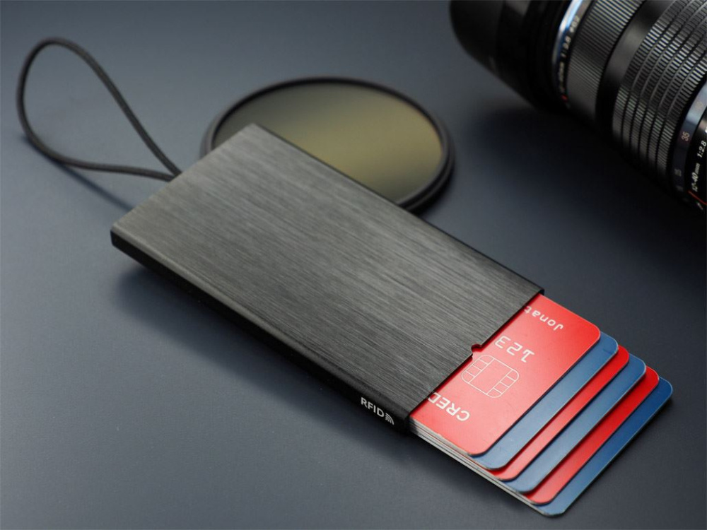 Logo trade promotional items image of: RFID credit and business card holder 126615500