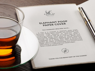 Logo trade promotional gifts picture of: Recycled Elephant Poo Notebook 209734400