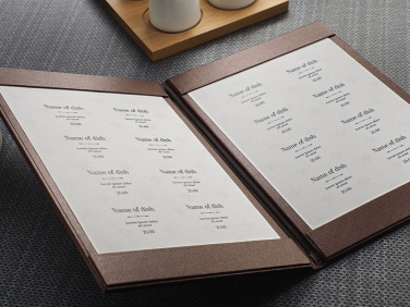 Logo trade advertising products image of: Menu cover 1719280