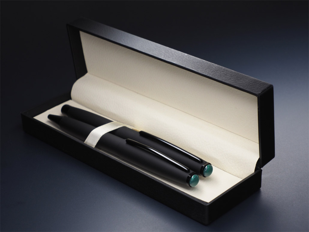 Logotrade promotional gift picture of: Agate stone Pen set 1289036