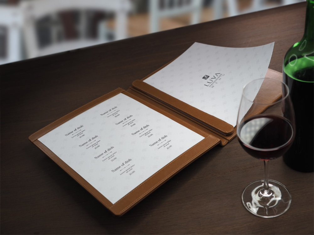 Logo trade promotional gifts image of: Menu cover 1054119