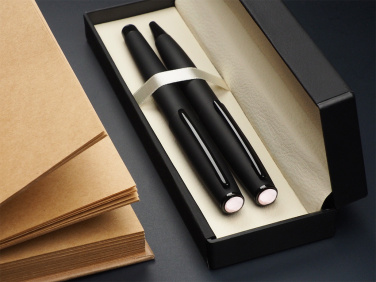 Logo trade advertising products picture of: Opal stone Pen set 1286036
