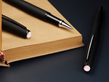 Logo trade promotional item photo of: Opal stone Pen set 1286036