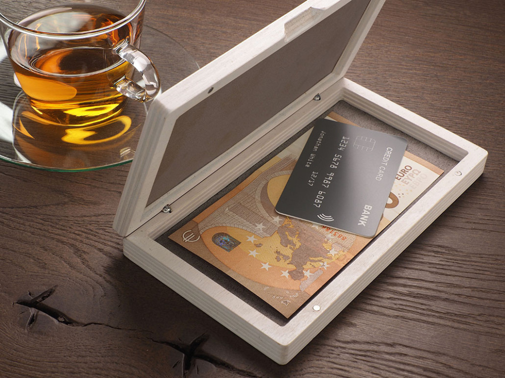 Logotrade promotional item picture of: Wooden bill box 1816121