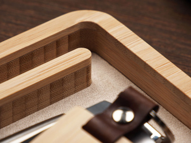 Logo trade promotional giveaways image of: Wooden desk organiser 1818292