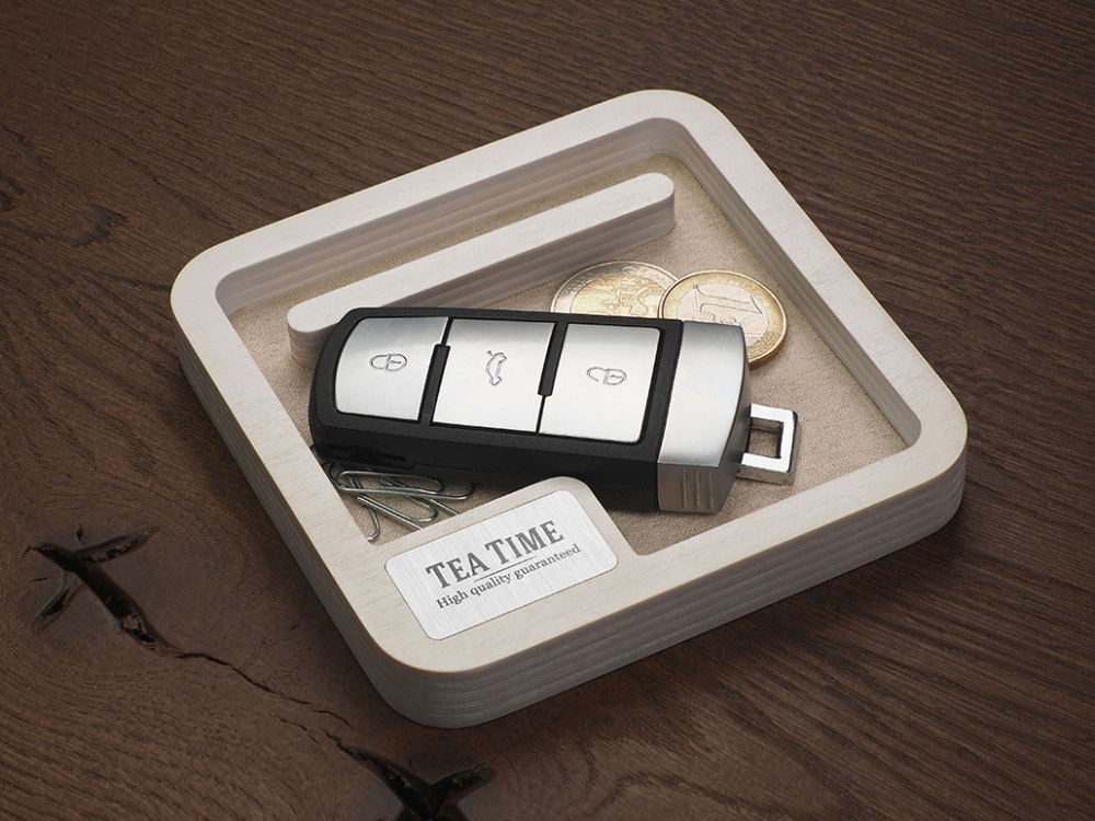 Logotrade promotional item image of: Wooden desk organiser 1846121