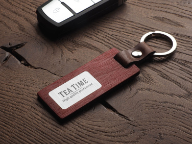 Logo trade promotional giveaways picture of: Wooden keyring 1853121