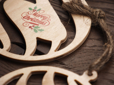 Logo trade promotional items image of: Wooden Christmas Decoration 1856121