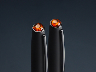 Logo trade promotional products image of: Amber Pen set  1235036