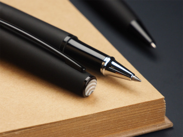 Logo trade business gifts image of: Striped Flint Pen set 1284036