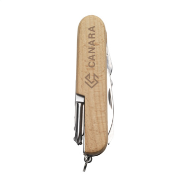 Logo trade advertising products picture of: Beechwood Pocket knife