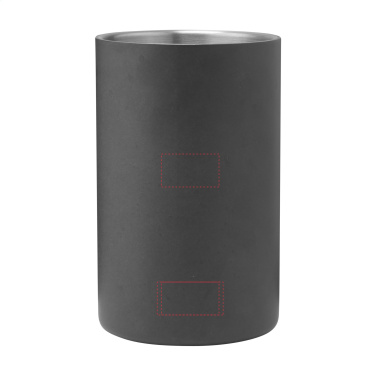 Logo trade promotional item photo of: CoolSteel Black wine cooler