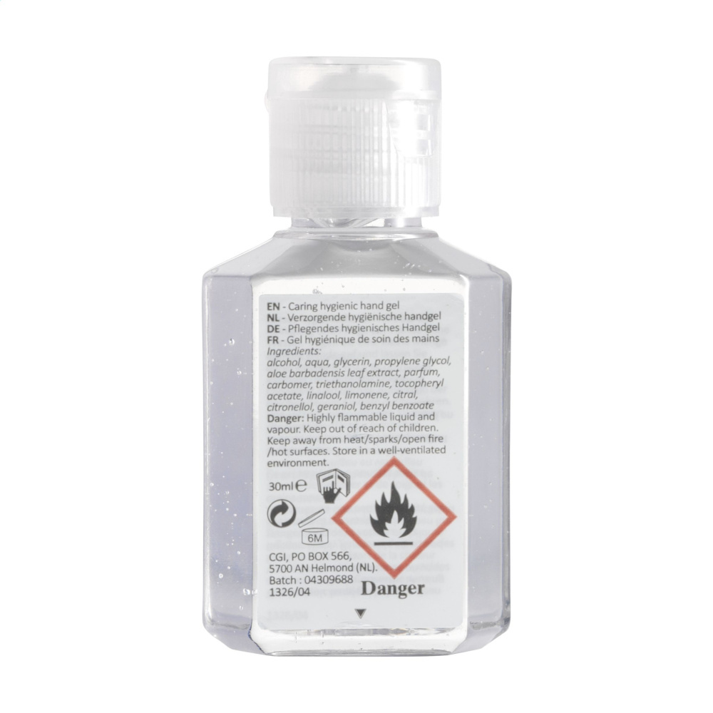 Logotrade promotional giveaway image of: Caring Hygienic Hand Gel 30 ml