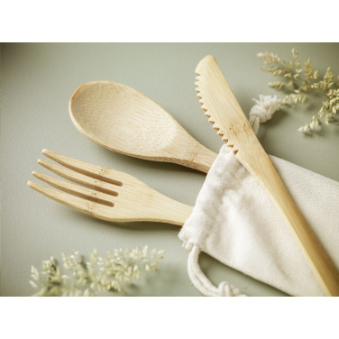 Logo trade advertising products picture of: Bambu Cutlery Set