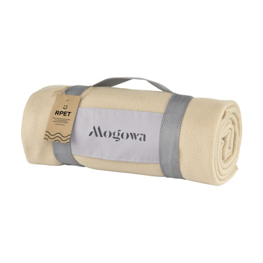 Logo trade corporate gifts picture of: SuperSoft RPET (180 g/m²) fleece blanket