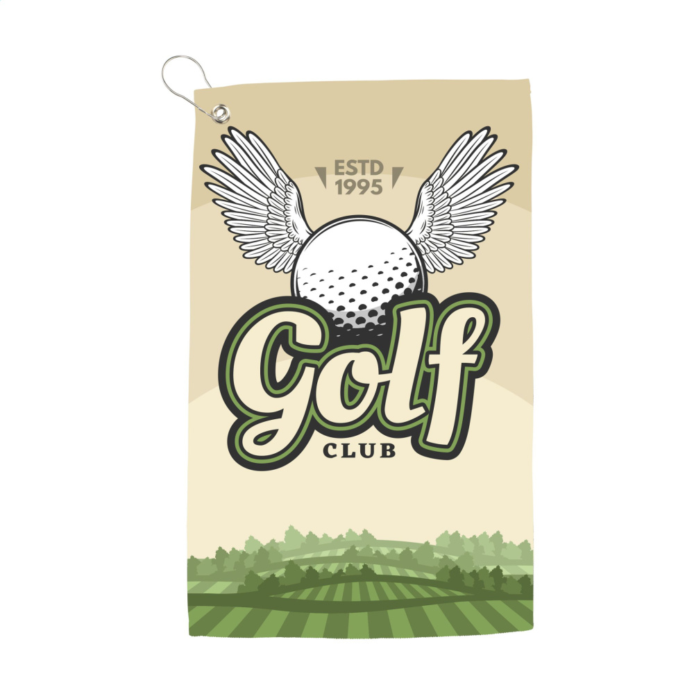 Logo trade promotional giveaways picture of: GolfTowel 400 g/m² 30x50