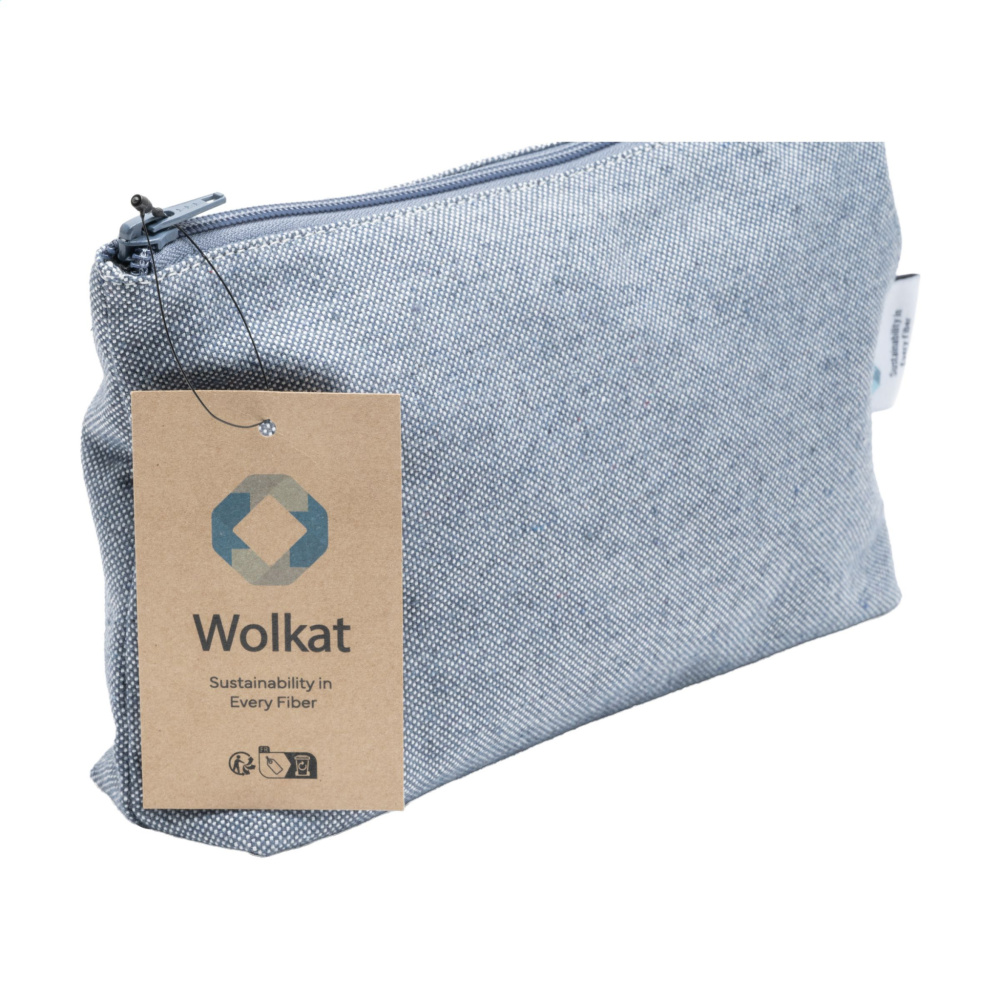 Logo trade promotional gifts image of: Wolkat Safi Recycled Textile Cosmetic Bag