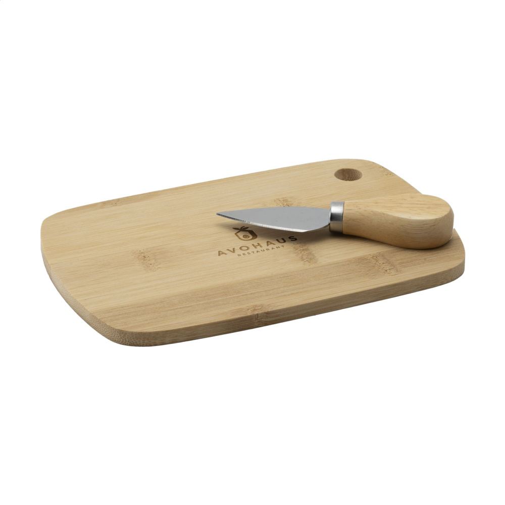 Logo trade corporate gifts picture of: Bamboo Cheese Platter 2-pcs