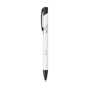 Logotrade business gift image of: Ebony Rubberised pen