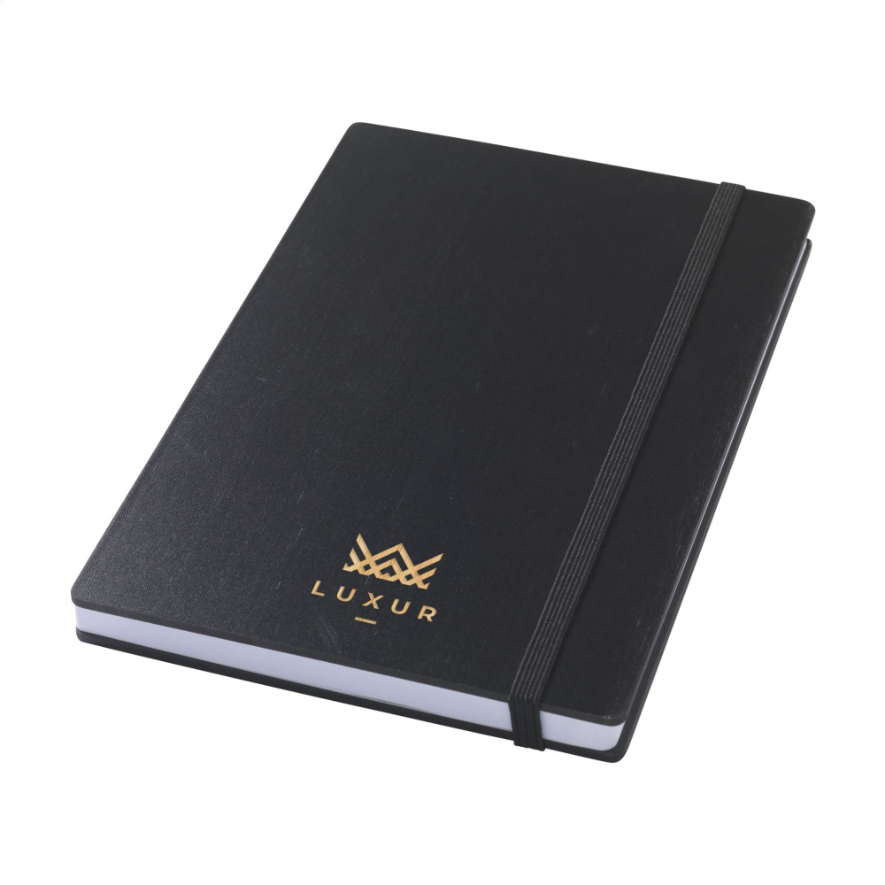 Logotrade business gift image of: Bamboo Journal Naked Spine Paper Notebook Black A5