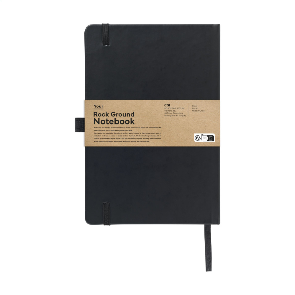 Logo trade promotional giveaways picture of: Rock Ground Paper Notebook A5