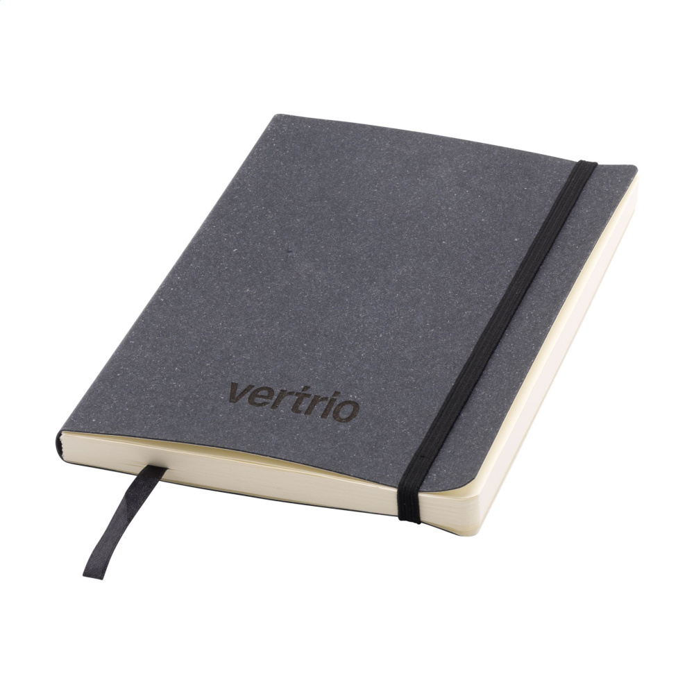 Logo trade business gift photo of: Monti Recycled Leather - Paper Notebook A5