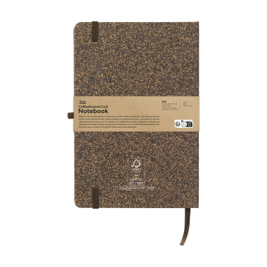 Logo trade promotional giveaways image of: CoffeeGround Cork Paper Notebook A5