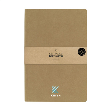 Logo trade promotional giveaways picture of: Paper Notebook GRS Washable Kraft Cover A5